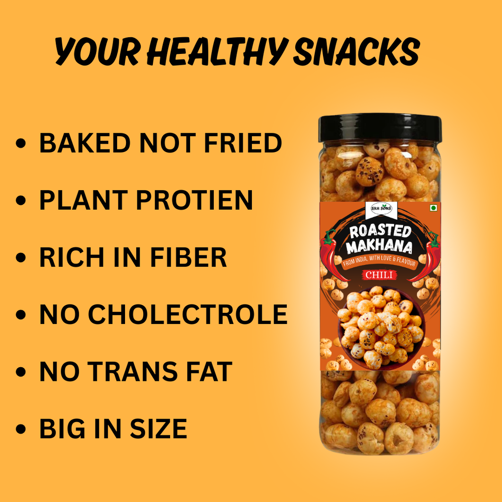 Sahsons- Roasted Chili Flavoured Makhana (90g Pack)