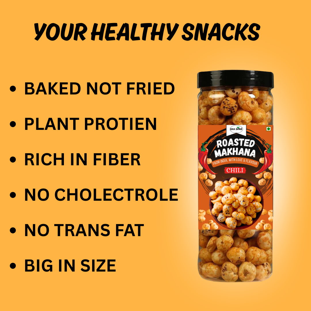 Sahsons- Roasted Chili Flavoured Makhana (90g Pack)