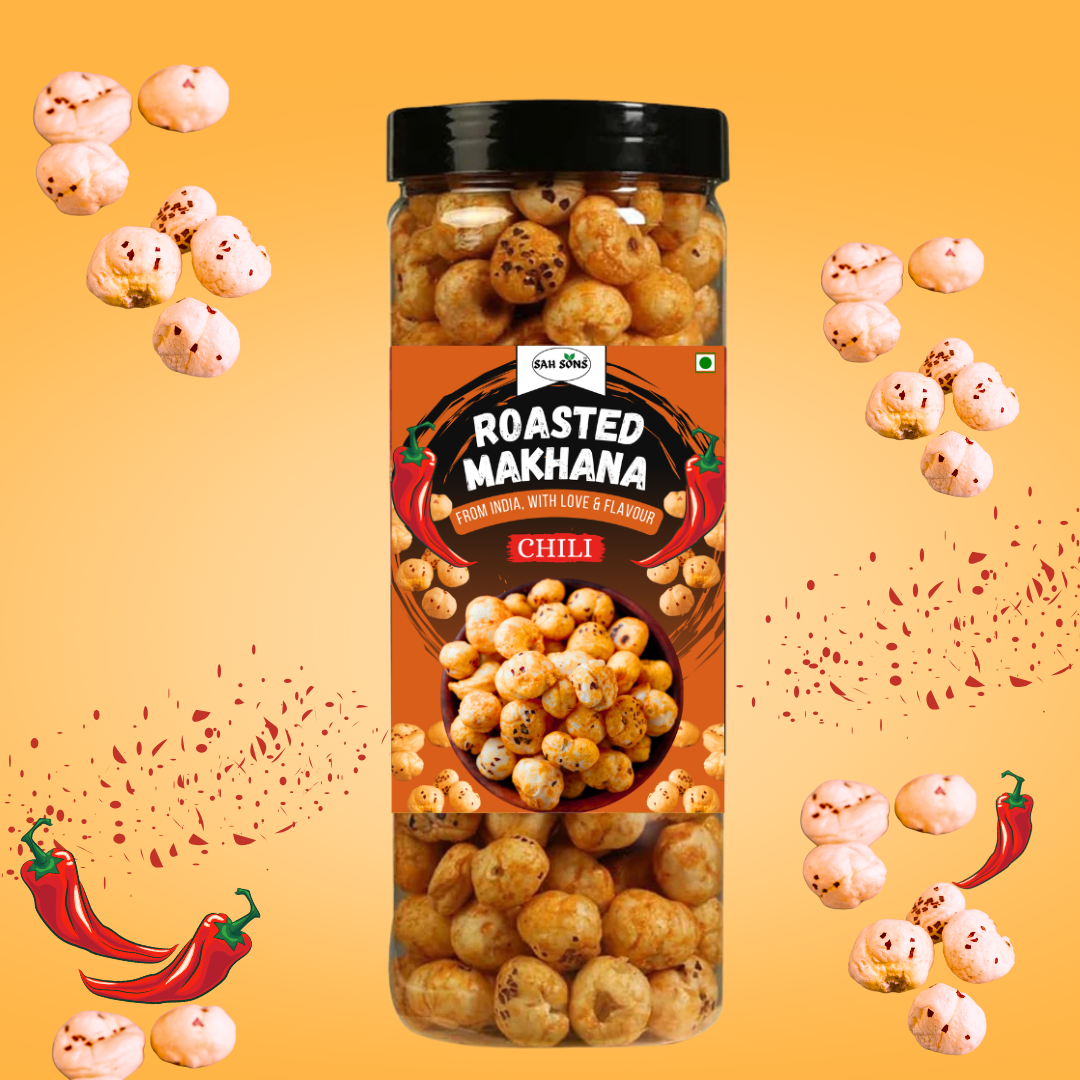 Sahsons- Roasted Chili Flavoured Makhana (90g Pack)